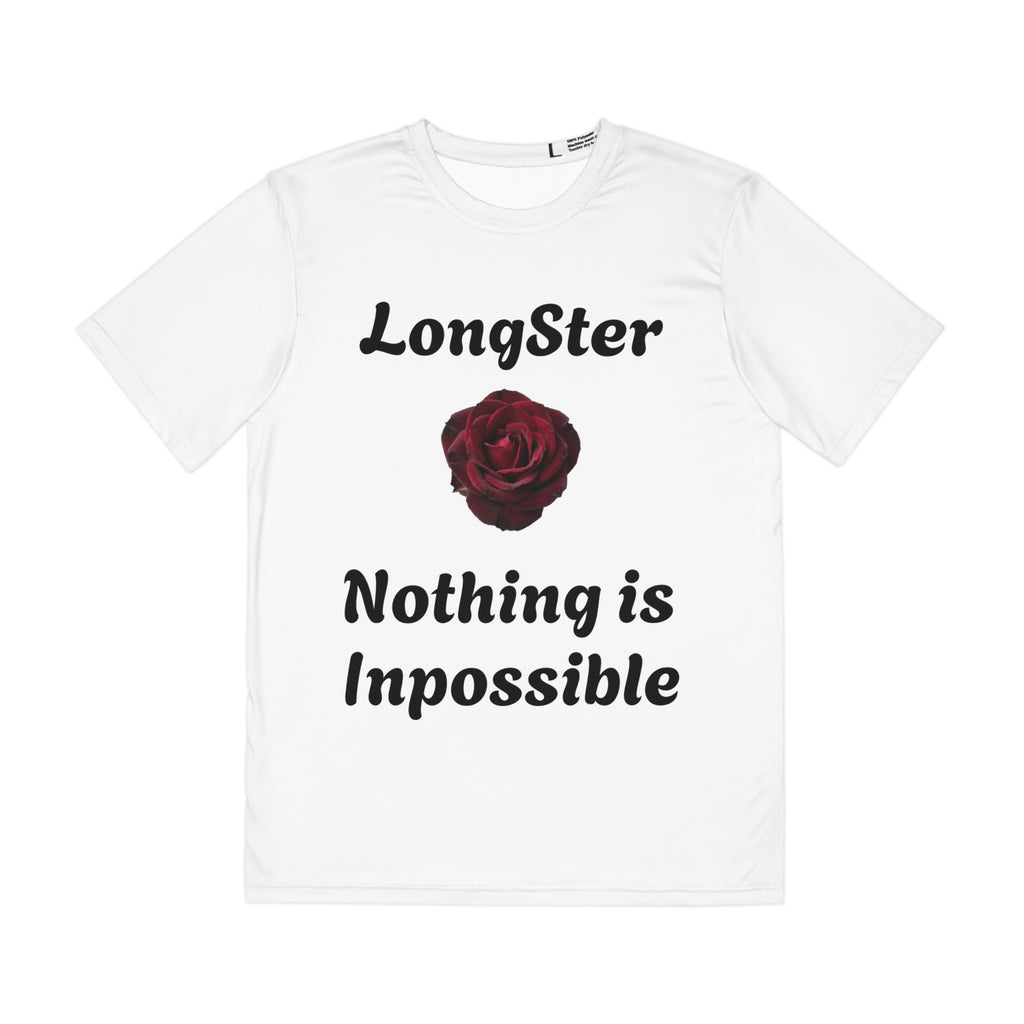 Men's Tee — "LongSter Nothing is Inpossible" Rose Front / "The Art of Possible" Skull Headdress Back