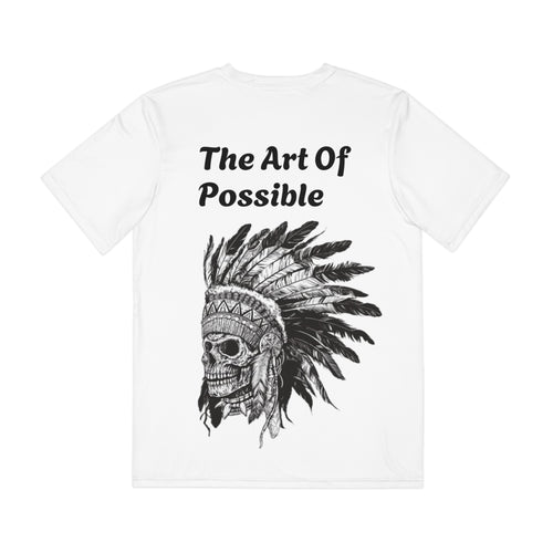 Men's Tee — "LongSter Nothing is Inpossible" Rose Front / "The Art of Possible" Skull Headdress Back