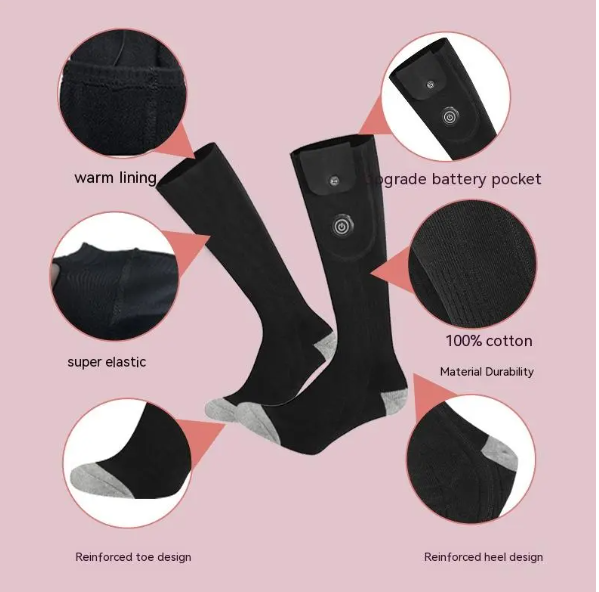 Electric Heated Ski Socks