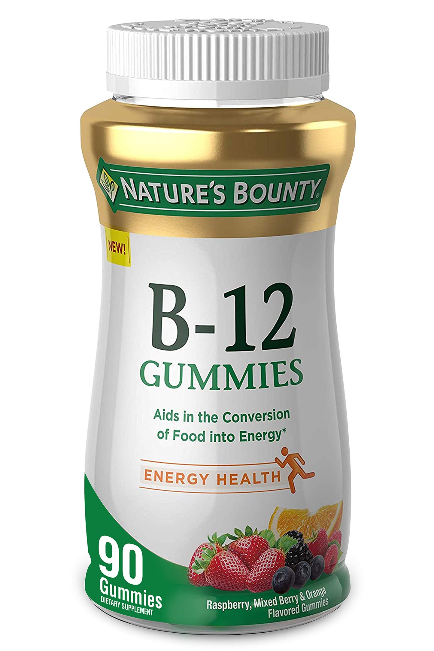 Nature's Bounty Vitamin B12 Gummies – Mixed Berry, 500mcg, 90 Count